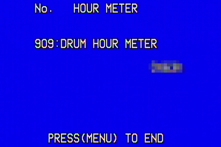 SUB MENU＞HOUR METER